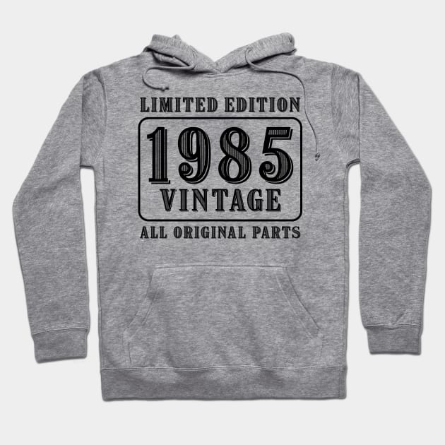 All original parts vintage 1985 limited edition birthday Hoodie by colorsplash